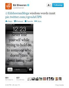 Mega asked Ed about his lock screen. He's so precious :) More