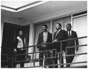 Dr. Martin Luther King on balcony