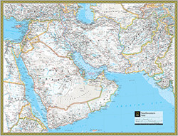 South West Asia Map Bodies of Water