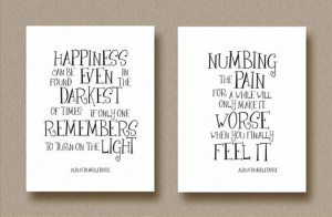 Set of Two 2 - Harry Potter Movie Dumbledore Quote Print ...