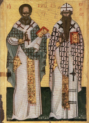 Saint Athanasius the Great and Saint Cyril of Alexandria, on January ...
