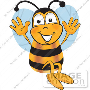cartoon styled apiology clip art graphic of a honey bee insect cartoon ...