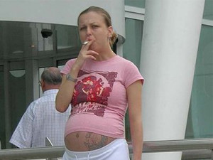 About one in five pregnant white women smokes cigarettes while ...