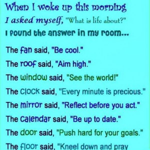 When I woke up this morning