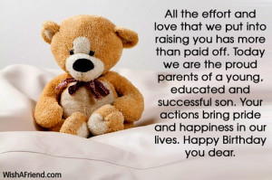 Birthday Wishes For Son
