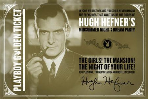 Hugh Hefner goes Willy Wonka for December Playboy