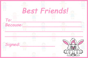 Best Friends Girls Certificate Printable