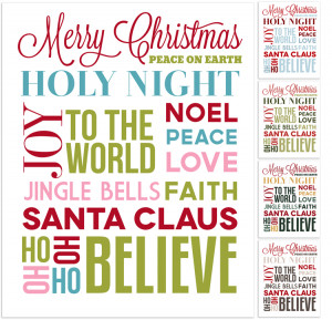 Christmas Subway Art Free Printable