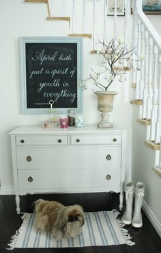 Chalkboard for over a dresser in an entry way ~ could be over a ...