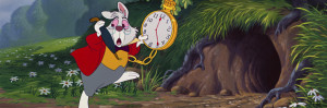 Alice In Wonderland 1951 White Rabbit Down the rabbit hole