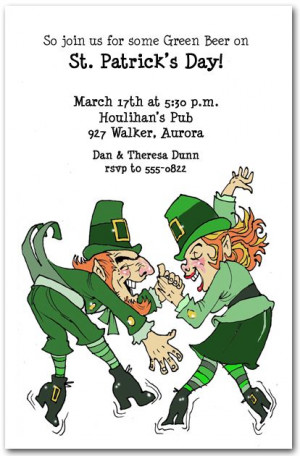 St. Patrick's Day Invitations: Leprechaun Boogie Party Invitation