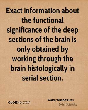 Exact information about the functional significance of the deep ...