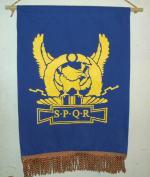 This Roman Legion Spqr Eagle Flag Standard Made Out