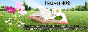Isaiah 40:8 Scripture HD Facebook Cover Photo