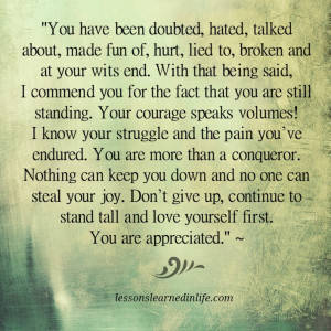 Lessons Learned in Life | hated