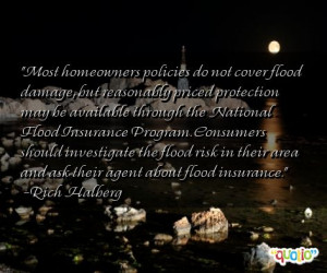 ... Flood Insurance Program . Consumers should investigate the flood risk
