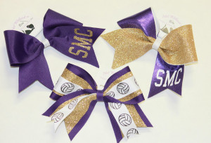 New Mid Size Volleyball and Cheer Hair Bows