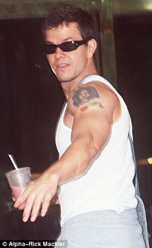 mark wahlberg before with his tattoo