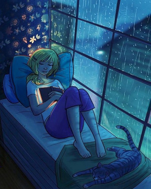 Sleeping With Book Rainy...