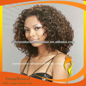 Mulatto Curl Brazilian Hair Full Lace Wig