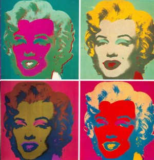 ... new greatest hits cover was inspired by one of Warhol's Monroe pieces