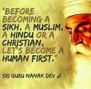 Before becoming a Muslim, a Sikh, a Hindu, or a Christian, let's ...
