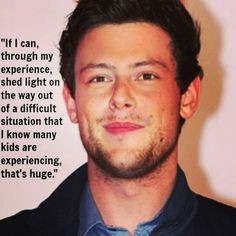 May he rest in peace. #CoreyMonteith #quotes #glee #recovery More