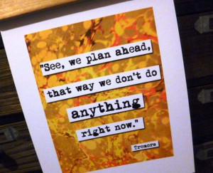 Plan ahead!