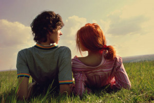 boy, couple, girl, in love, joy, love, red hair, summer