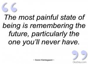 the most painful state of being is soren kierkegaard