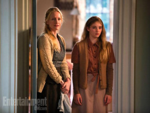 Mrs. Everdeen and Prim in their Victor's Village house.