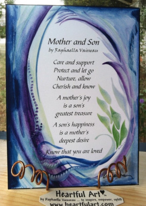 mother son poem 5x7 poster quotation words family wall sayings ...