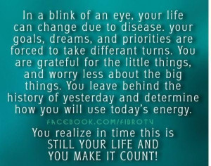 It happens in the blink of an eye, the realizing your life is still ...