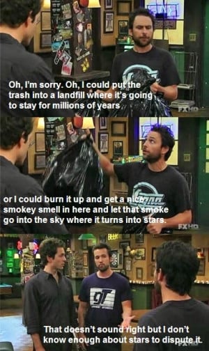 ... By Buring Trash To Create Magical Sky Stars On It’s Always Sunny