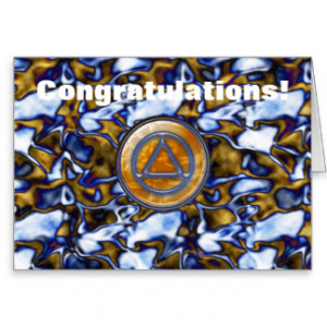 Sober Sobriety Recovery AA Greeting Card