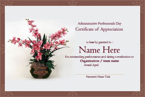 Secretary Day Certificates (Administrative Professionals Day ...