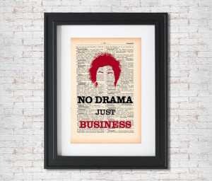 Red Orange is the new black Quote Dictionary art print - Upcycled ...
