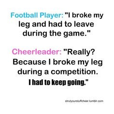 cheer quote hahaha so funny cause I know football players(: hahaha ...
