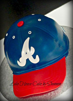 Atlanta Braves Baseball Cap Hat Red White Blue Groom's Cake Lake House ...
