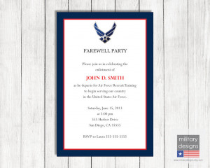 Air Force Farewell Invitation