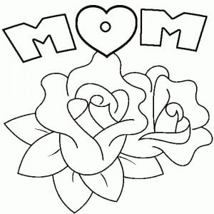 coloring pages of flowers and hearts. Mother#39;s days coloring pages.