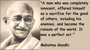 innocent, offered himself as a sacrifice for the good of others ...