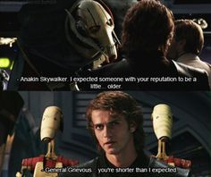 Anakin Skywalker this is like my favourite quote from the movie ...