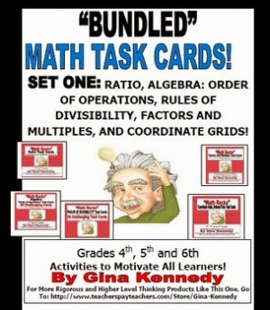 http://www.teacherspayteachers.com/Product/Math-TASK-CARD-BUNDLE-1 ...