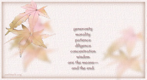 ... about Generosity, morality, patience, diligence, concentration, wisdom