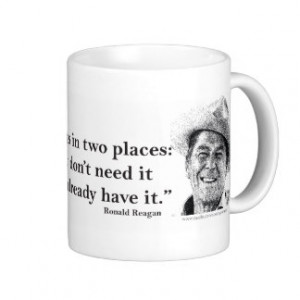 Ronald Reagan Quote on Socialism Classic White Coffee Mug