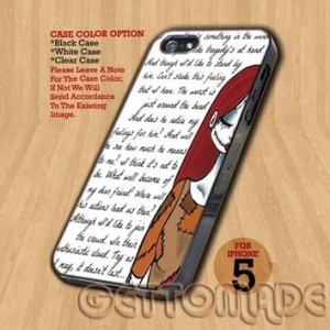 The Nightmare Before Christmas Quotes-Print On Hard Case iPhone 5 Case
