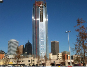 Devon Tower rises in downtown Oklahoma City. PHOTO BY JERRY BOYLES.
