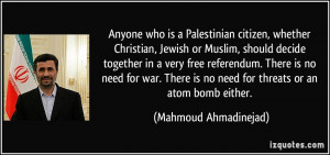 Anyone who is a Palestinian citizen, whether Christian, Jewish or ...