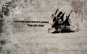 Graffiti Stencil Designs For Walls Pirate ship text wall quotes